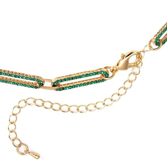 New, Round Green Austrian Crystal. 18 inches - Picture 6 of 8